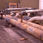 Below-Ground Pump Station Piping During Releveling